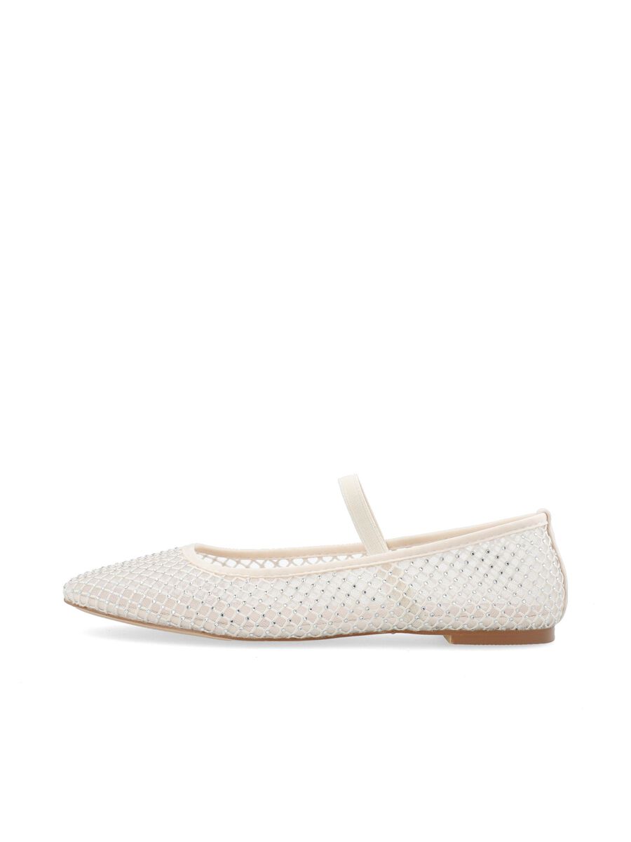 BIALILJA MESH BALLERINA - OFF WHITE
