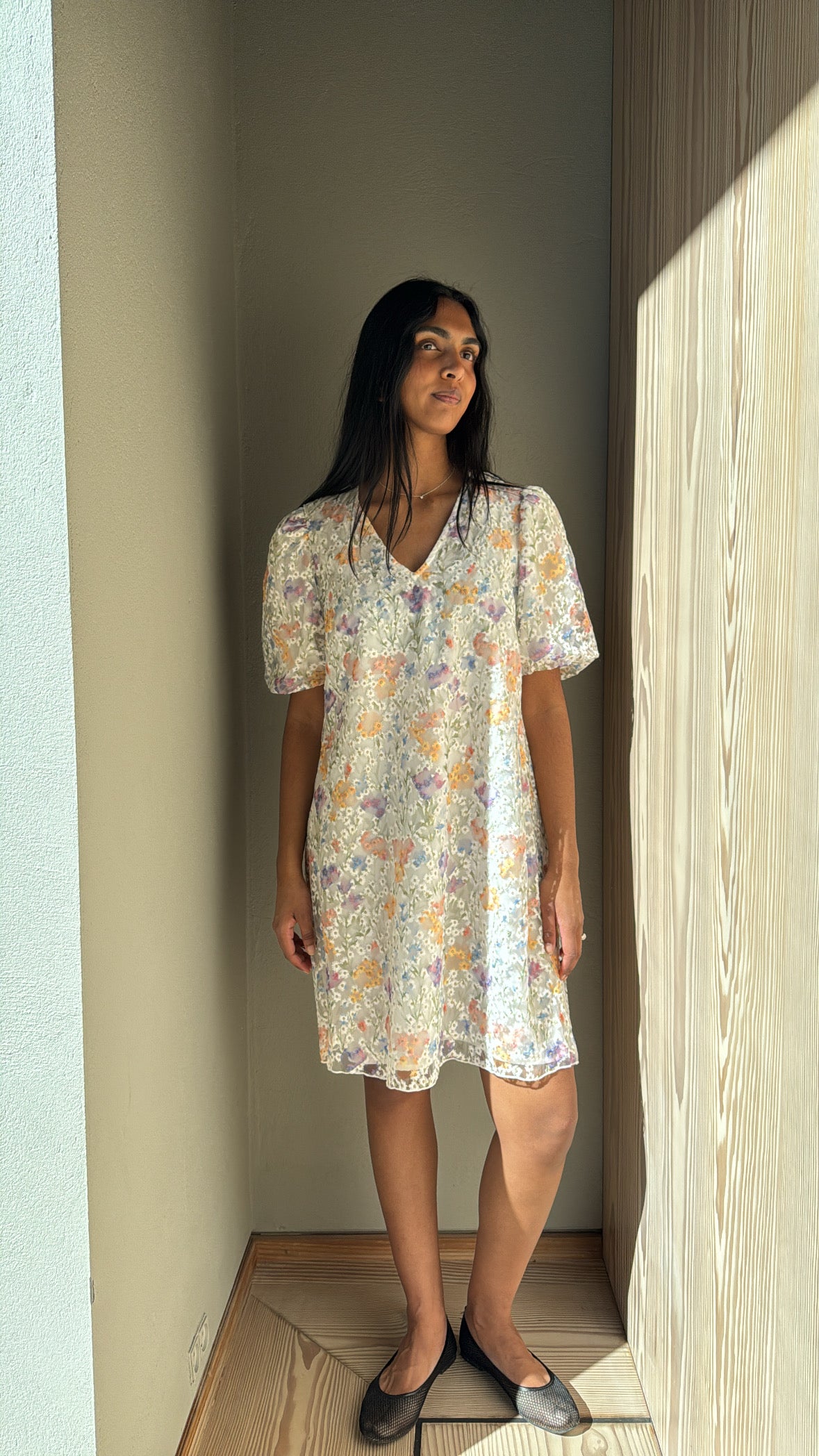 YASLEANNA Midi Dress - Star White
