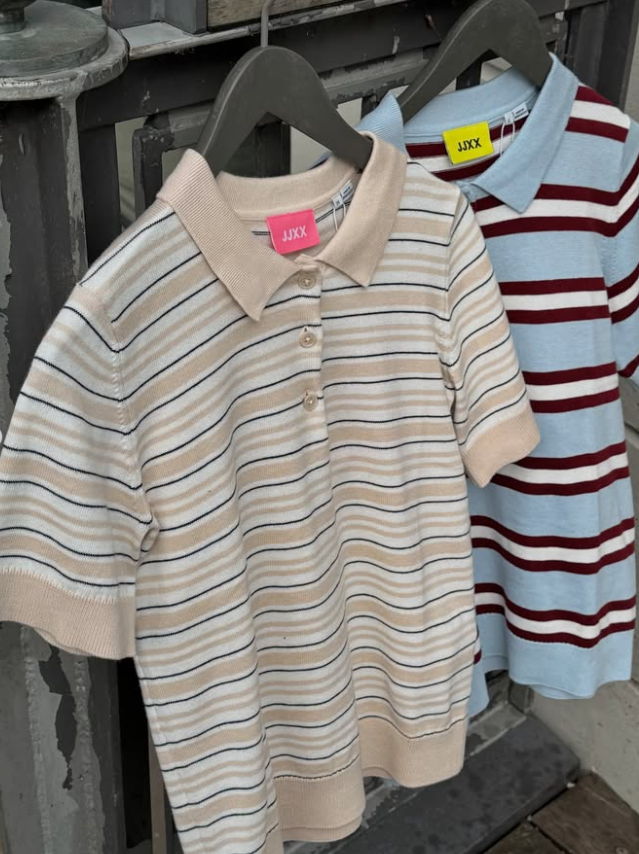 JXLILLIANA Knit Polo-Shirt - Fog