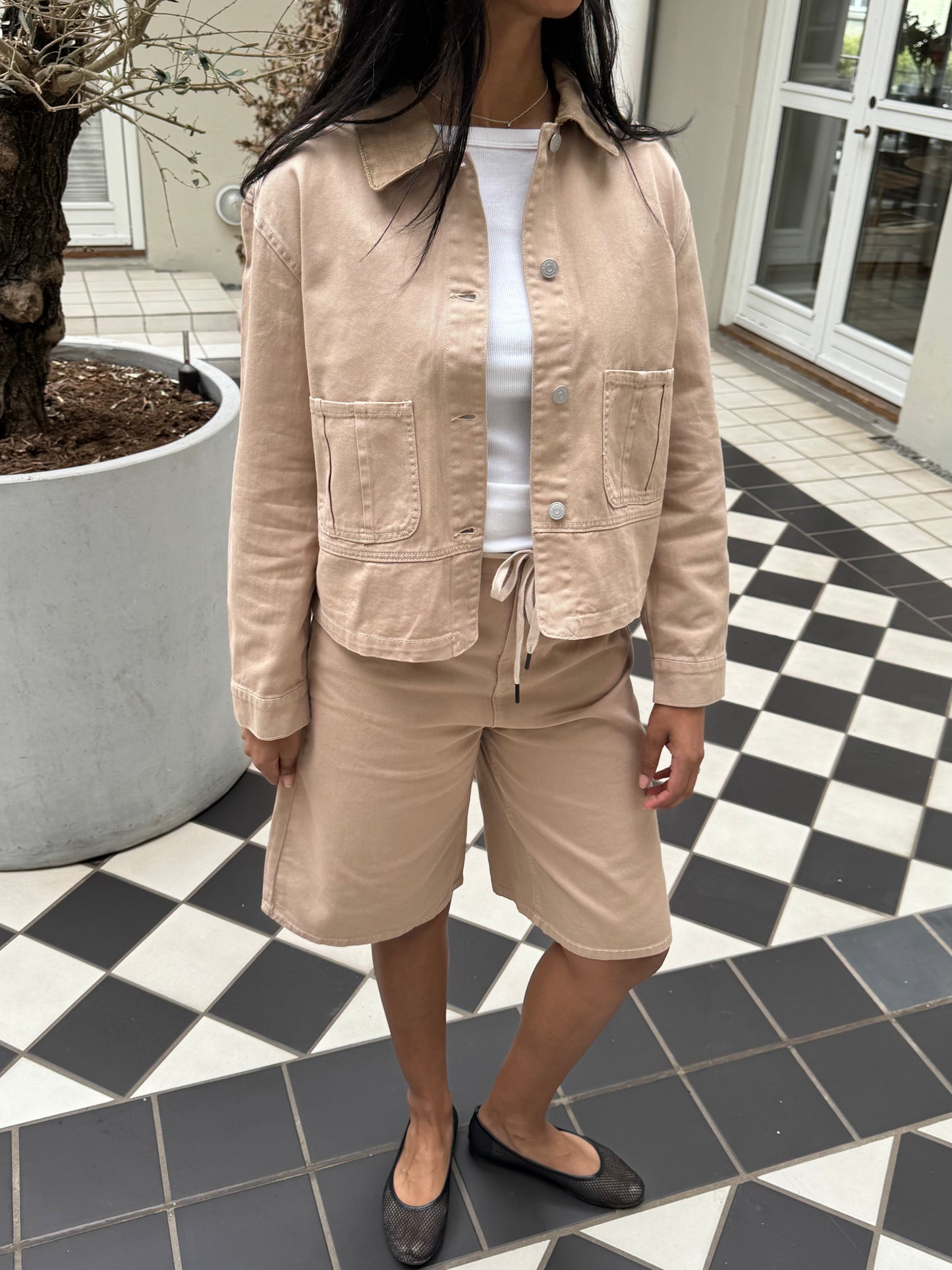 OBJAVERY Denim Jacket - Sandshell