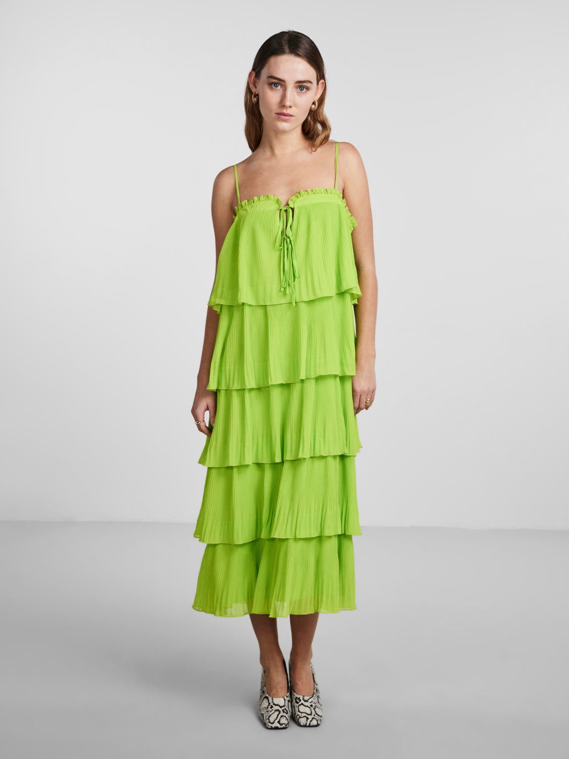 YASPIMO Dress Lime Green – BESTSELLER Rømerhus