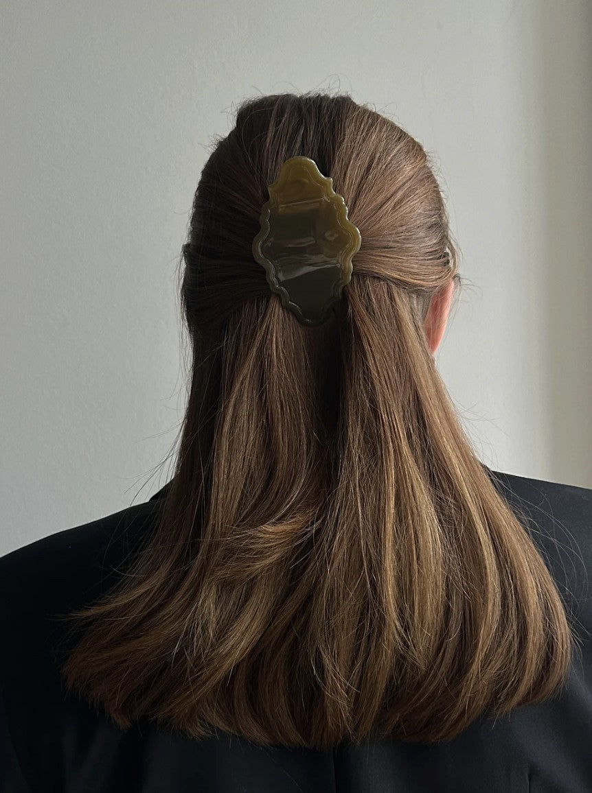 Jasmin Flat Claw - Dark olive