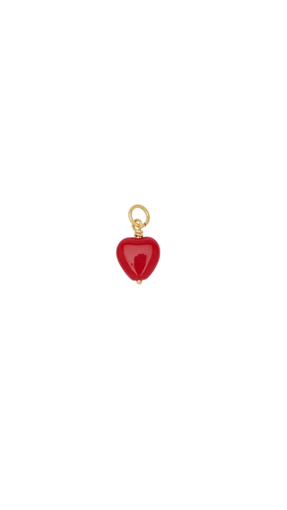French Heart Pendant - FG/Red