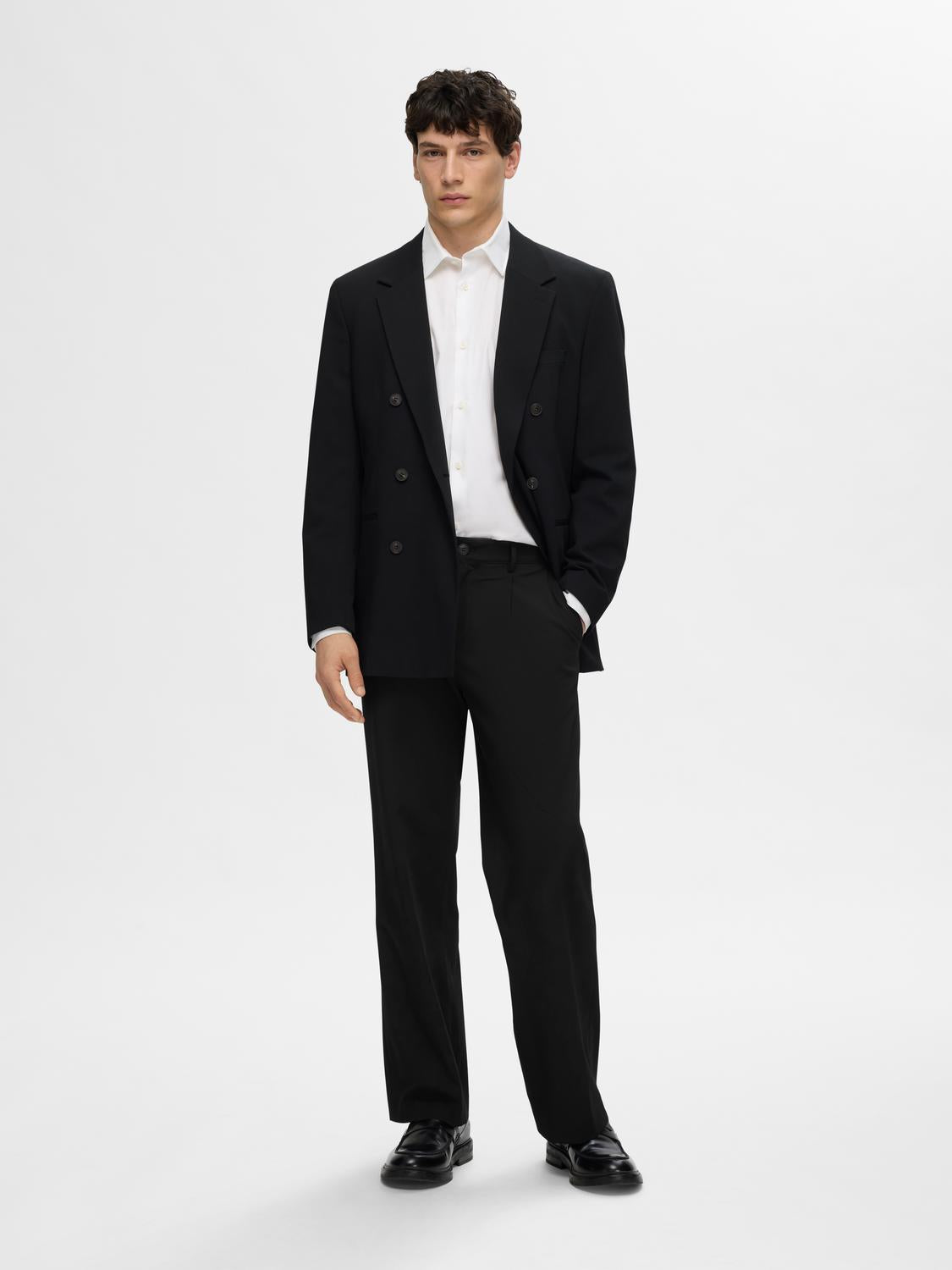 SLHLOOSE-LIAM Trousers - Black