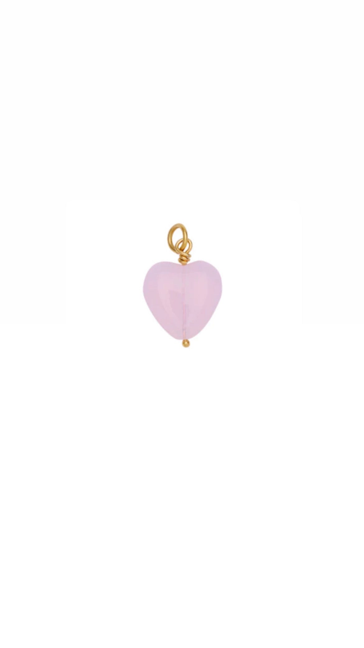 French Grande heart pendant - FG/Soft Rose