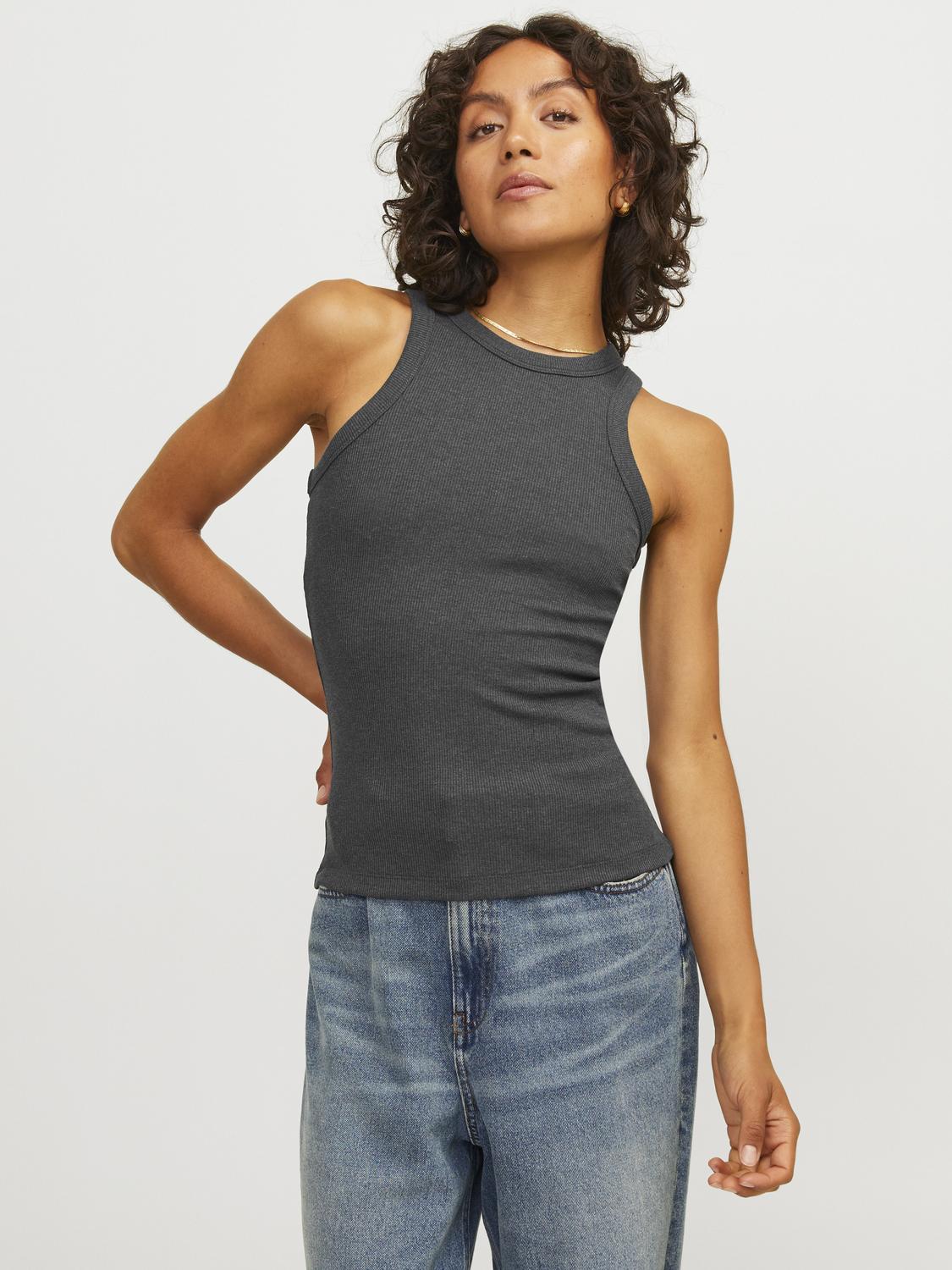 JXFOREST Tank Top - Dark Grey Melange