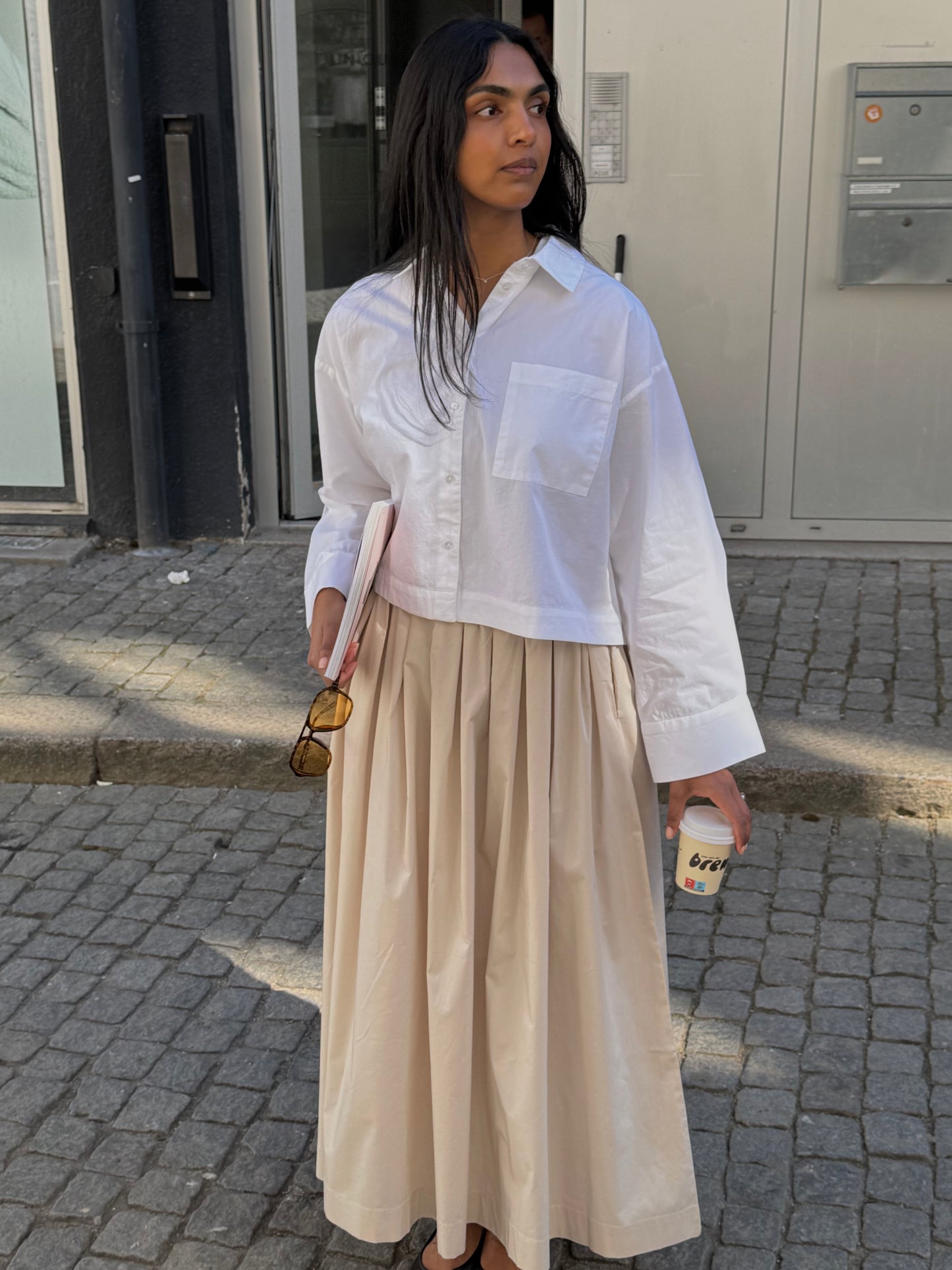 OBJPAIGE Short Skirt - Humus