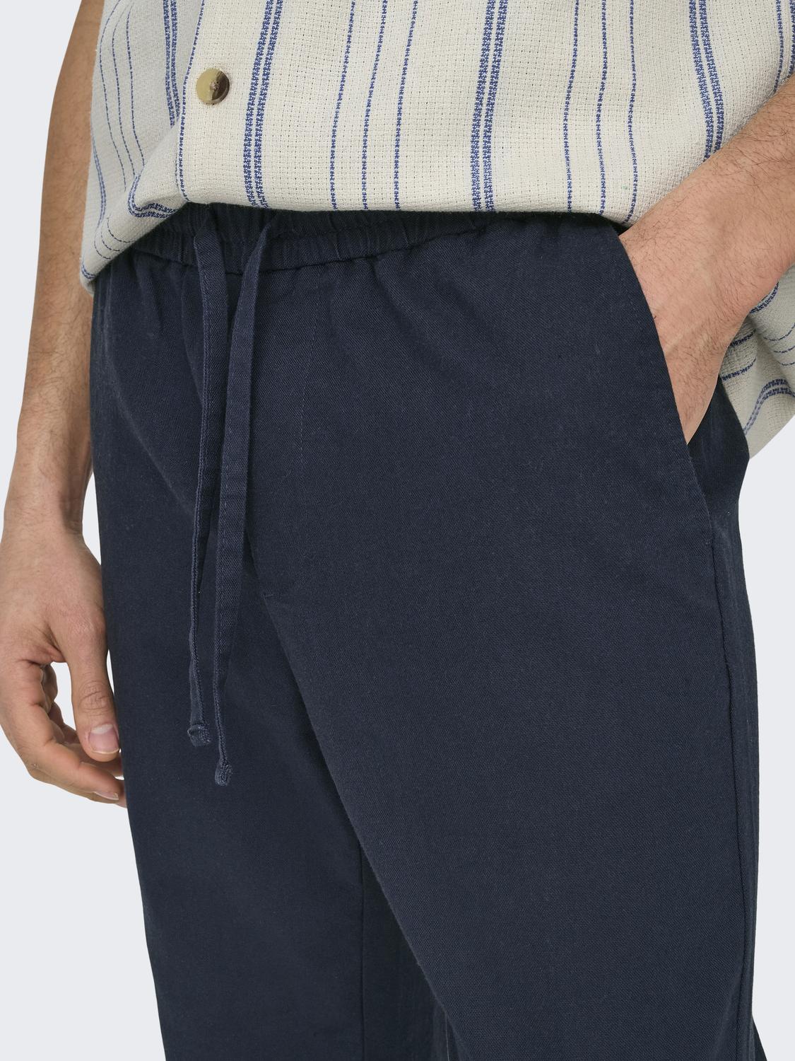 ONSLINUS Trousers - Dark Navy