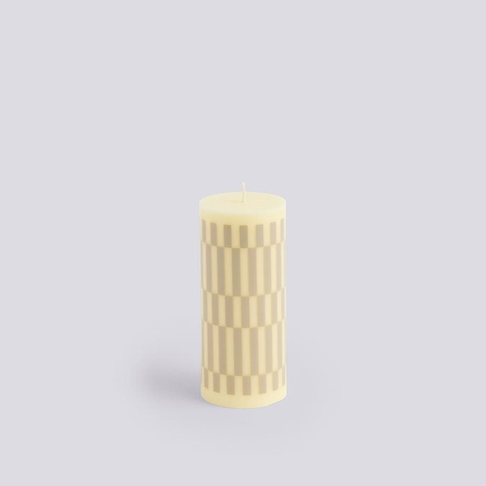 HAY Column candle small - cream and sand