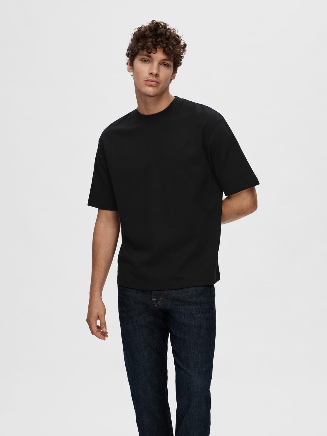 SLHLOOSEOSCAR T-Shirt - Black