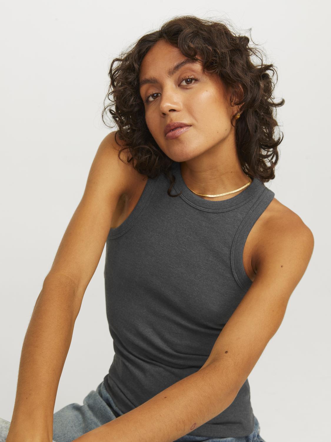 JXFOREST Tank Top - Dark Grey Melange