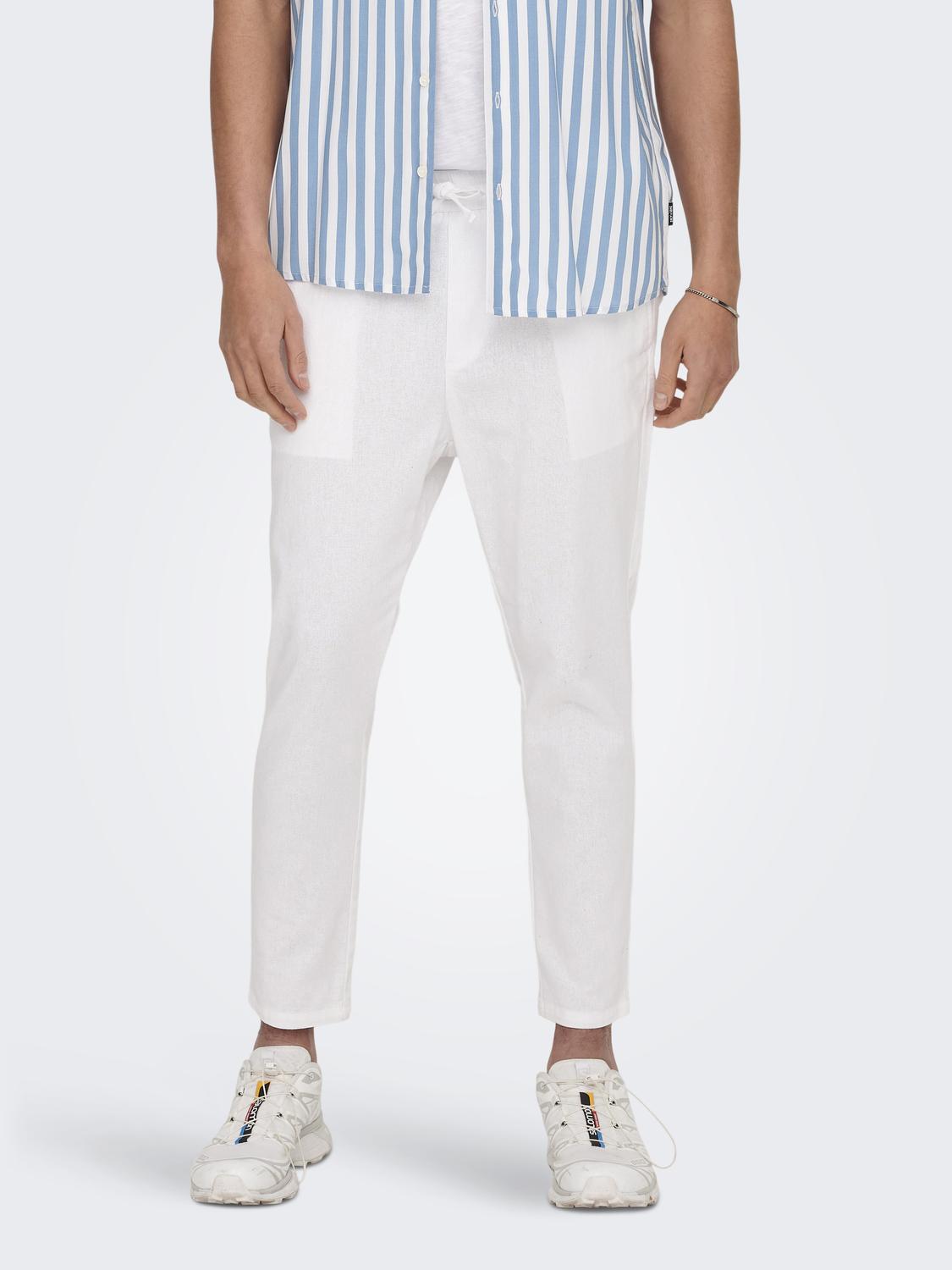 ONSLINUS Trousers - Bright White