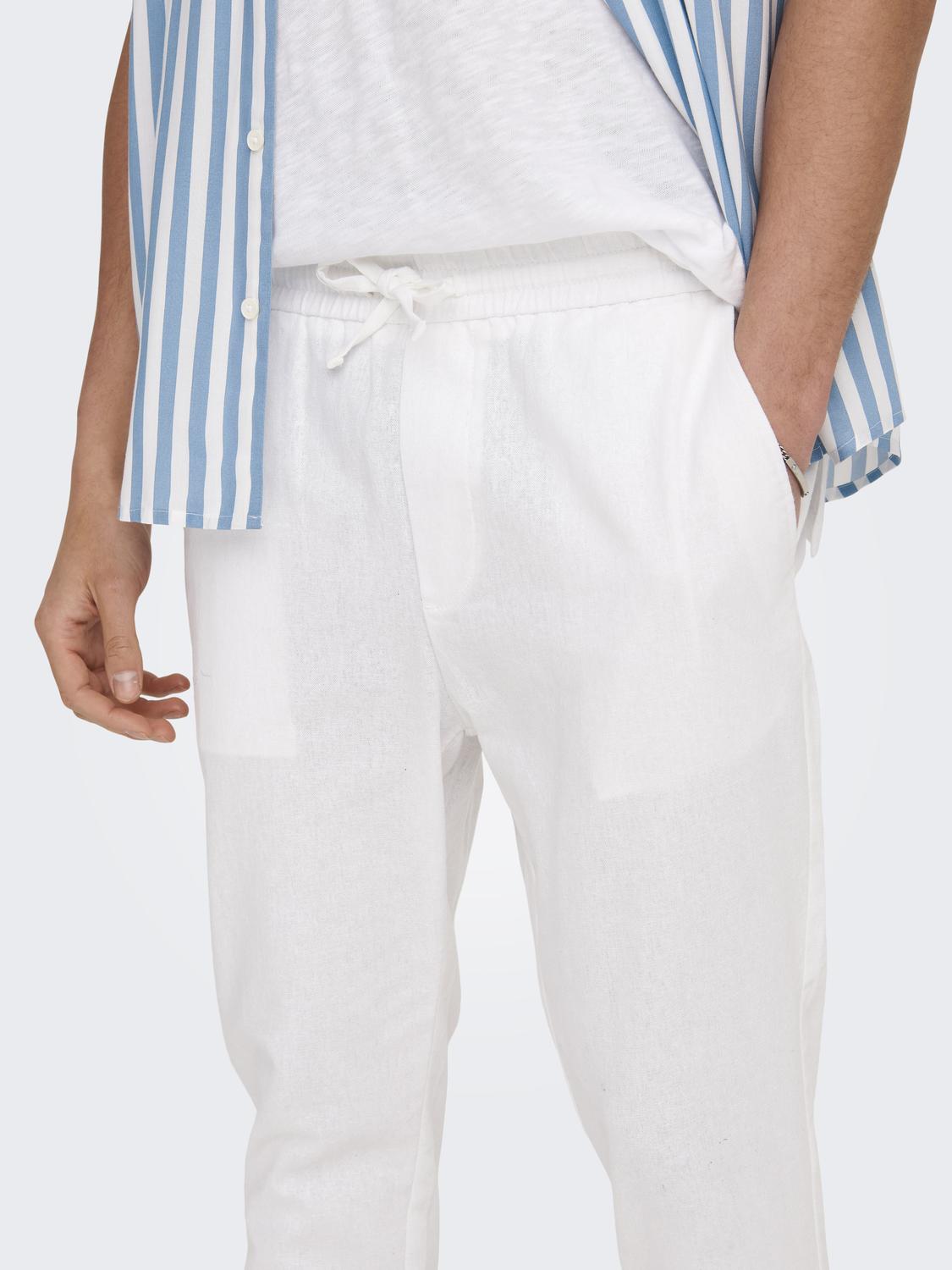 ONSLINUS Trousers - Bright White