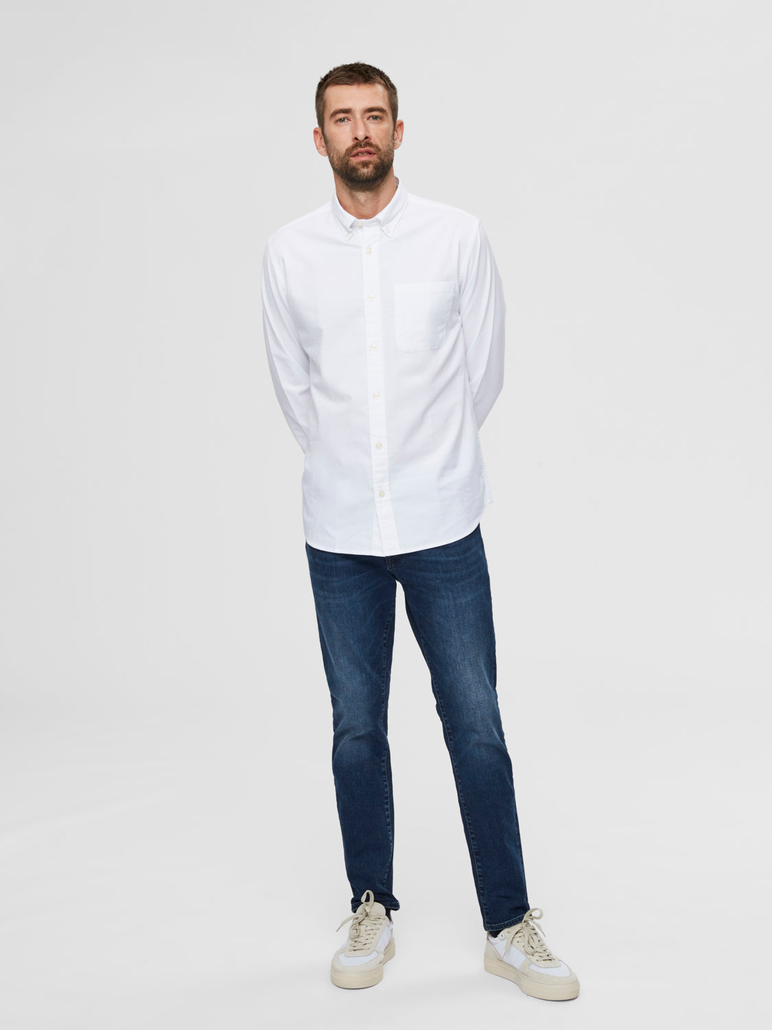 SLHREGRICK-OX Shirts - white