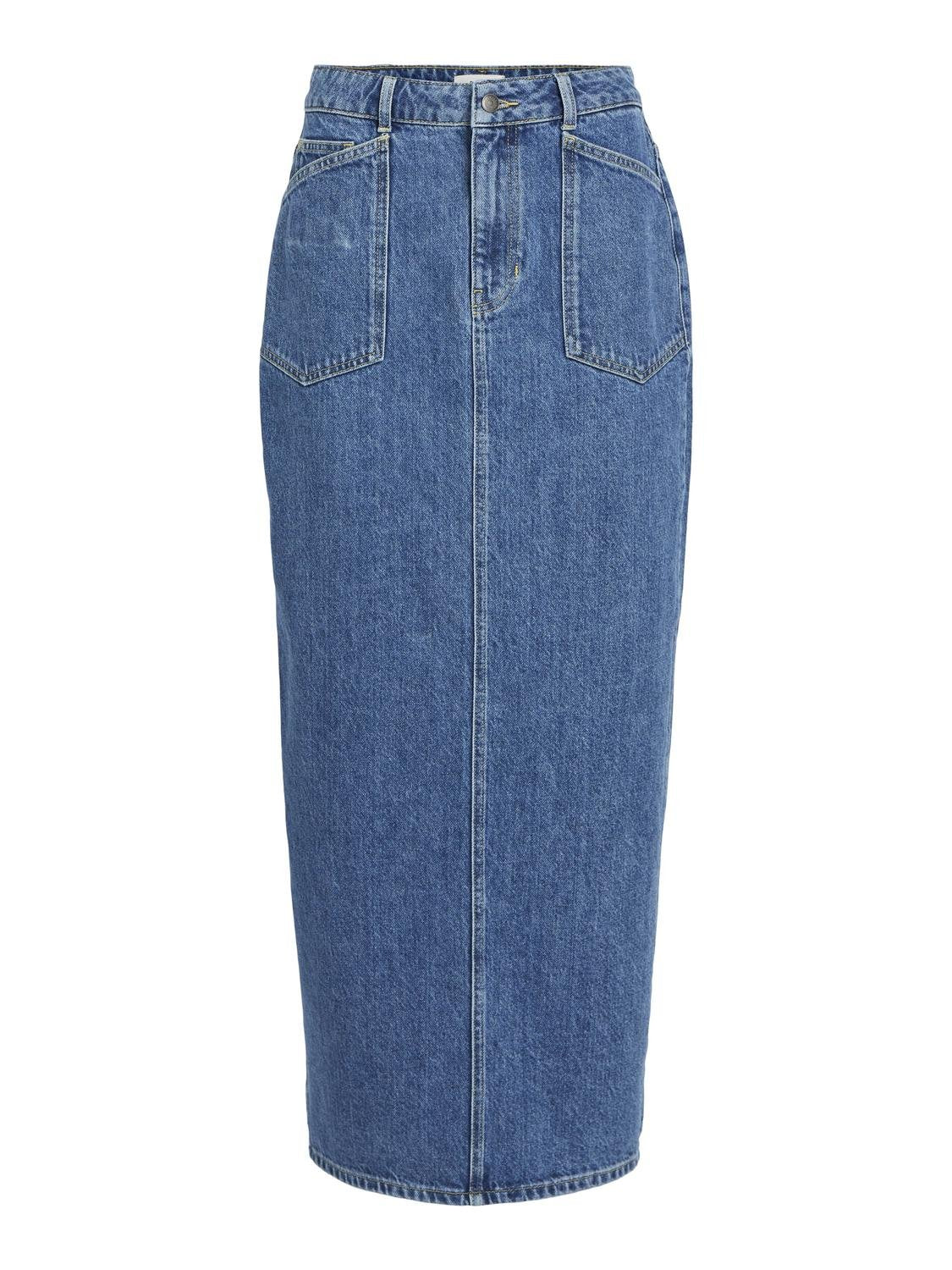 OBJTHYLANE Skirt - Medium Blue Denim