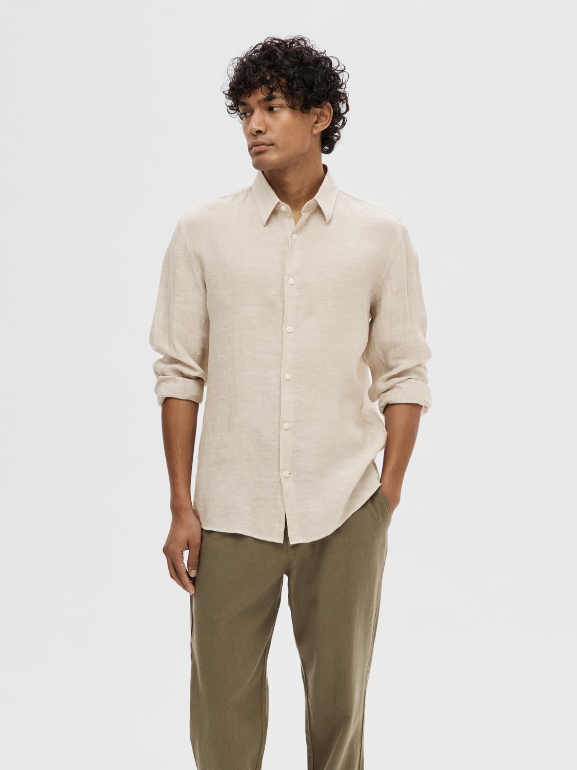 SLHREGKYLIAN-LINEN Shirts - Pure Cashmere