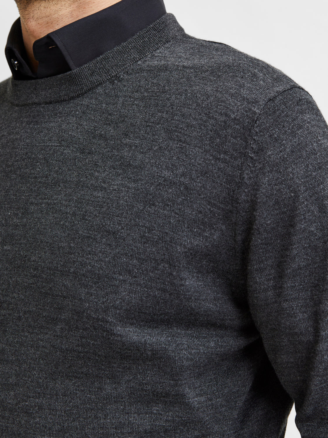 SLHTOWN Pullover - Medium Grey Melange
