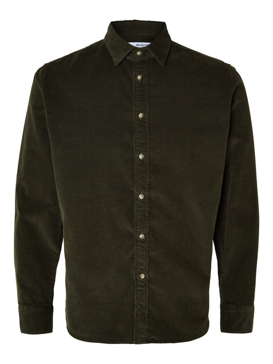 SLHREGOWEN-CORD Shirts - Forest Night