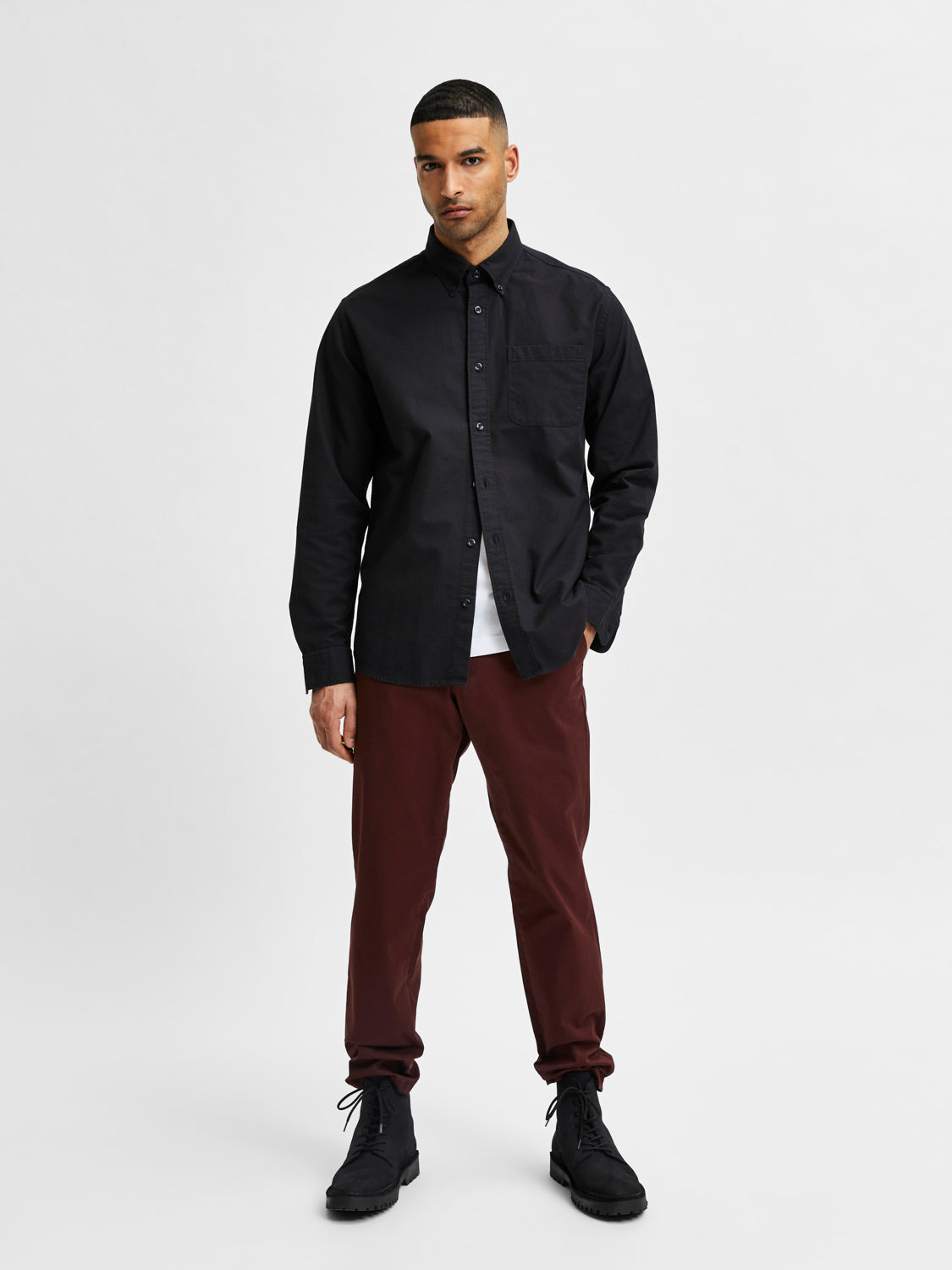 SLHREGRICK-OX Shirts - Black