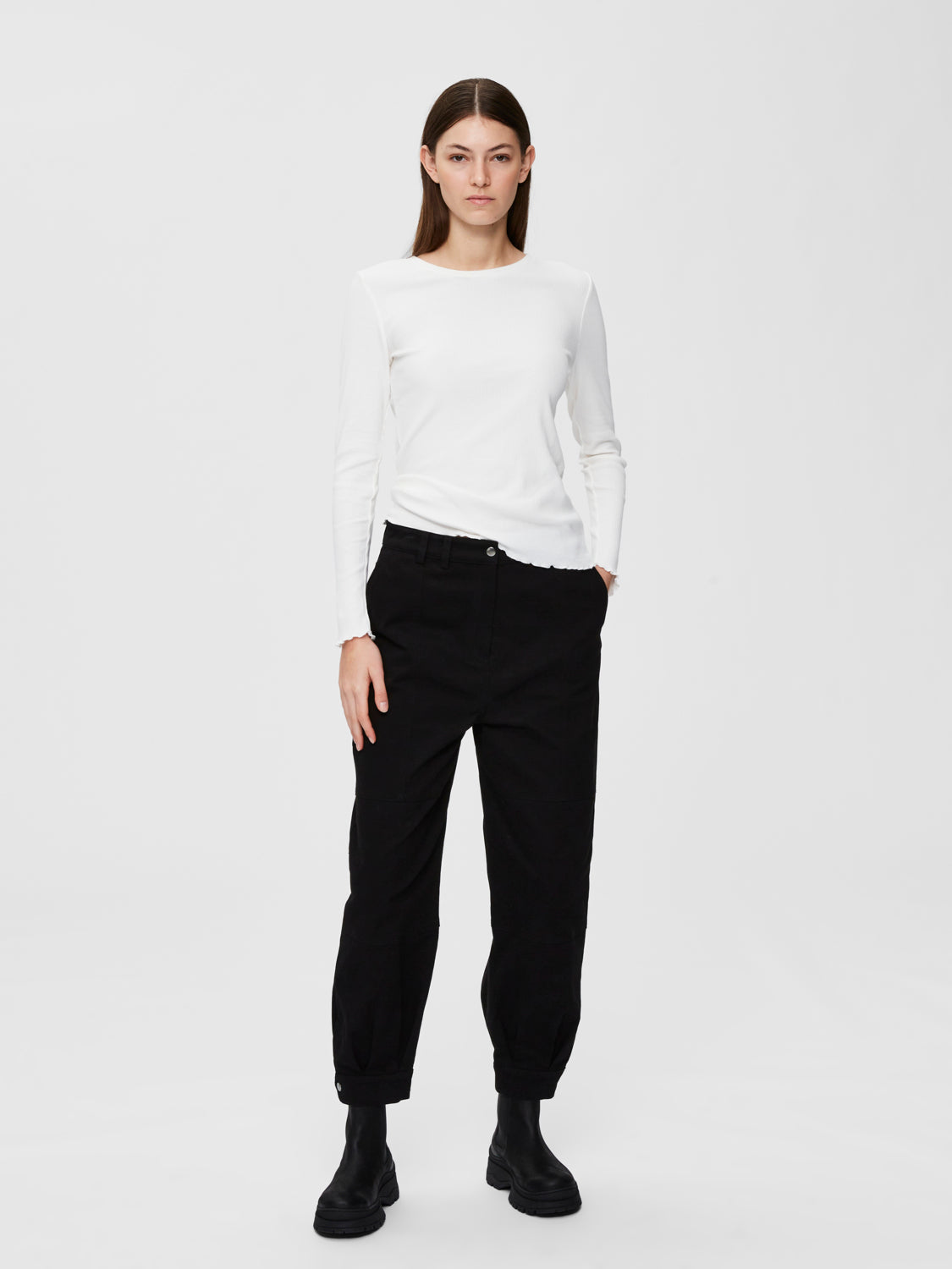 SLFANNA T-Shirt - snow white