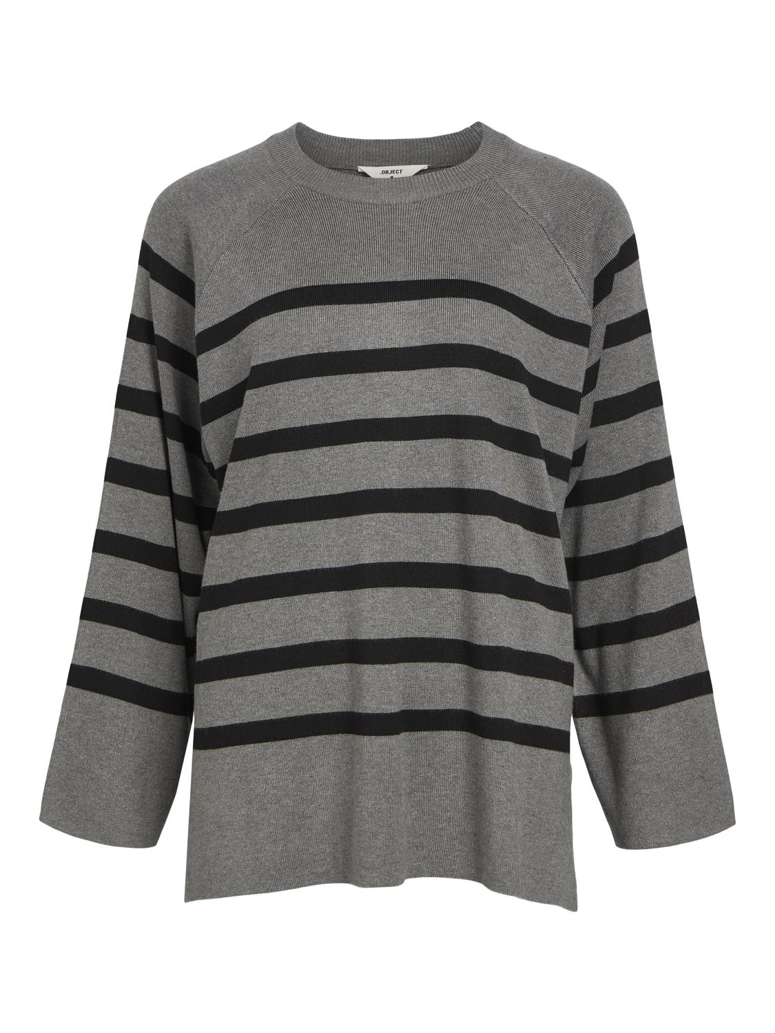 OBJESTER Pullover - Medium Grey Melange