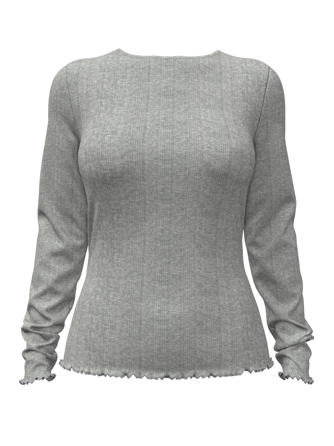 OBJAMALIE T-Shirt - Medium Grey Melange